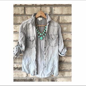 Vintage wash button up