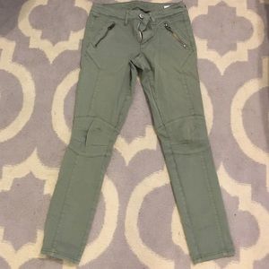 Green Mock Riding Pants
