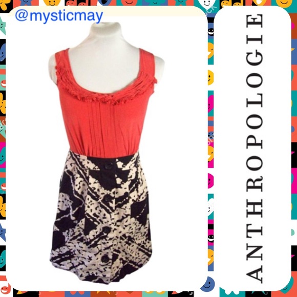 Anthropologie Dresses & Skirts - ANTHROPOLOGIE Tangerine Bustling Ave Twofer Dress