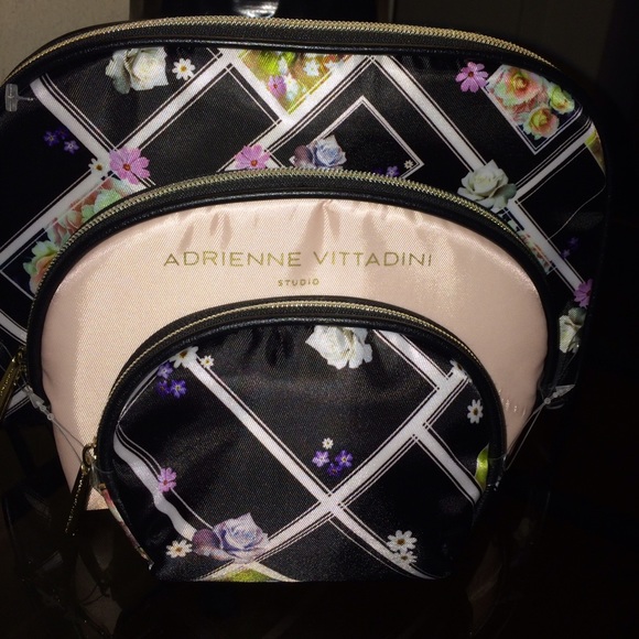 Adrienne Vittadini Cosmetic Bag Set - Picture 1 of 4