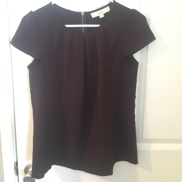LOFT Plum Colored Blouse Shirt