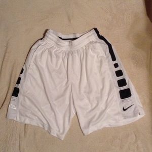 New nike dri-fit elite white men's shorts
