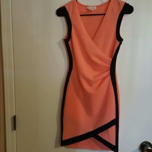 Coral bodycon dress