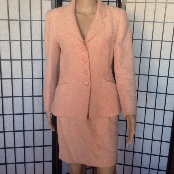 Light Pink Wool Skirt Suit