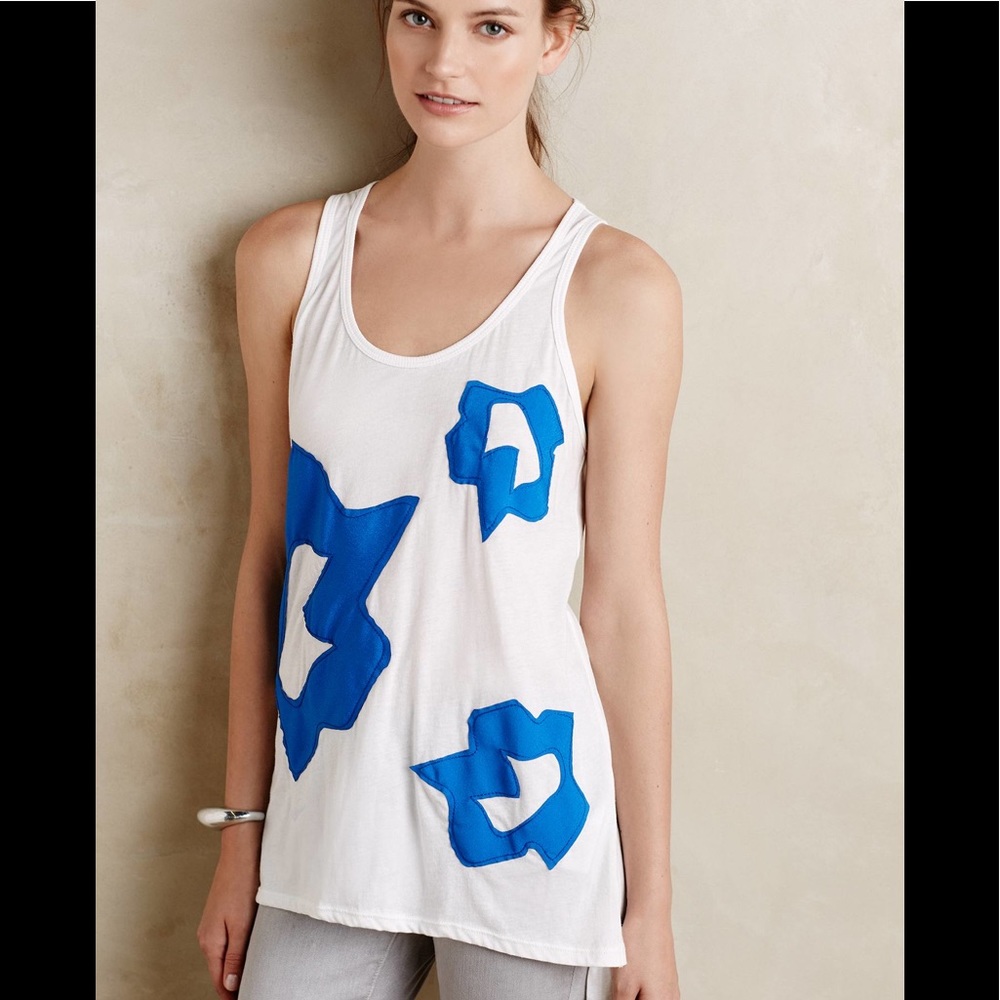 NWT Anthropologie tank with patchwork designs - Picture 2 of 7