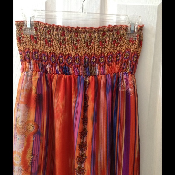 Grass Collection Strapless Maxi Dress Bohemian - Picture 3 of 4