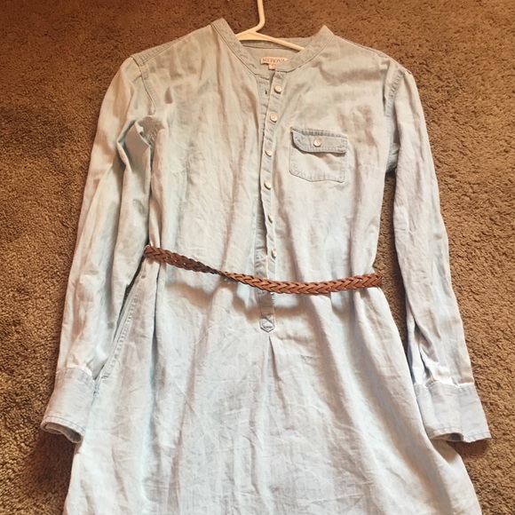 Button down jean dress