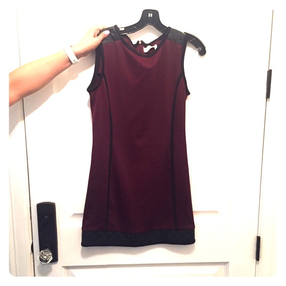 Maroon mini dress