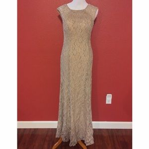 Caché Lace and Beaded Gown