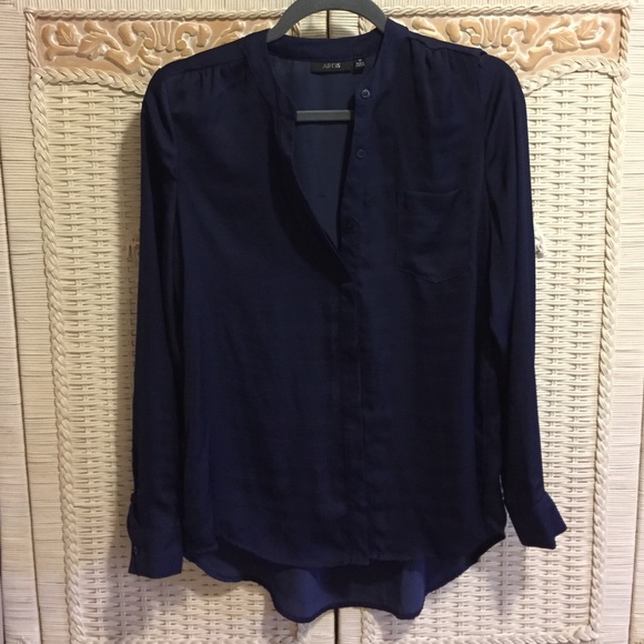 Dress Up, Button Up Navy Blue Top