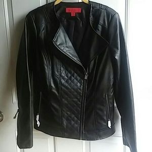 Belle Gray Lisa Rinna Women's Faux leather moto jacket.  Final Pricing.
