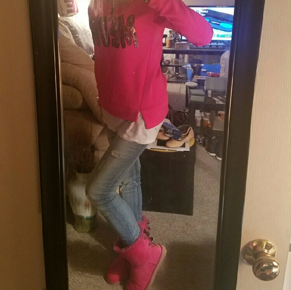 Juicy Couture leopard print fuscia MEOW Longsleeve - Picture 4 of 4