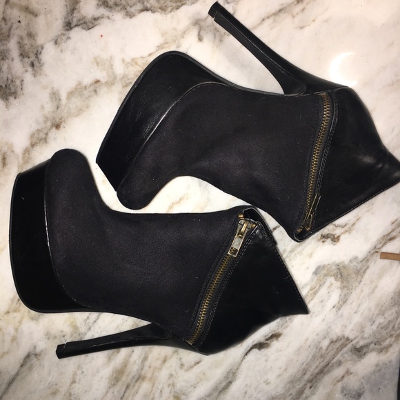 Black Booties with Zipper