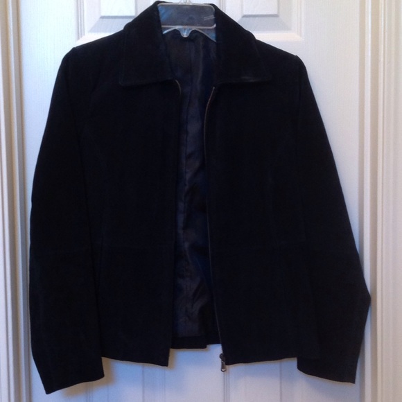 Black Suede Zip Coat