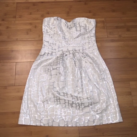 American Eagle Cream Silver Dress - Picture 3 of 4