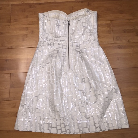 American Eagle Cream Silver Dress - Picture 4 of 4