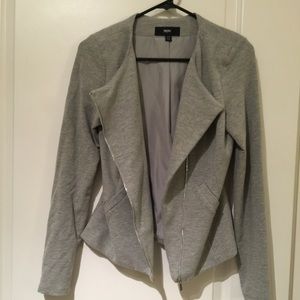 Cozy heathered drapey jacket or blazer