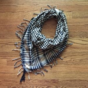 Plaid Fringe Scarf
