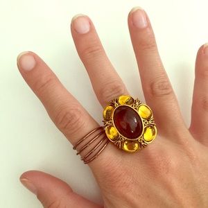 Adjustable Vintage Jeweled Ring