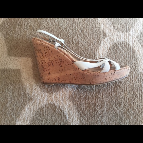 White Steve Madden wedges