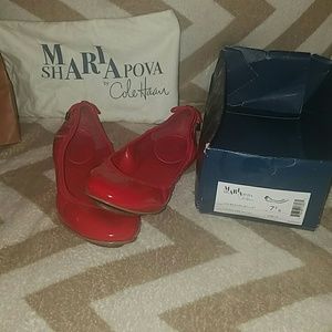 NWOT Cole Haan by Maria Sharapova red patent flats