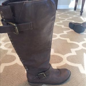 Brown tall boots