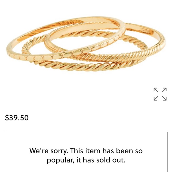 J. Crew Gold Bangle Set - Picture 3 of 3