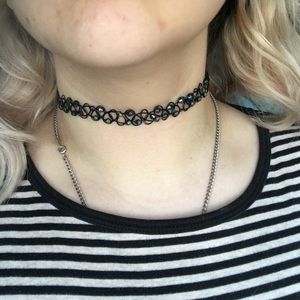 Studded Black Choker