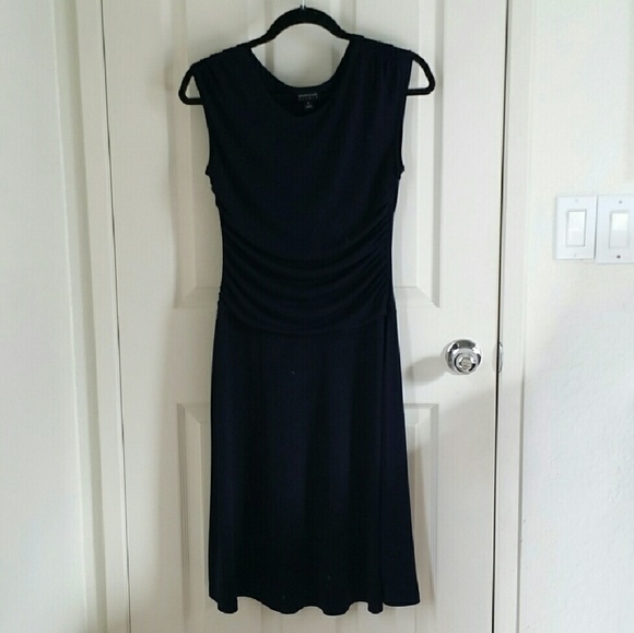 Navy Blue A-line Dress