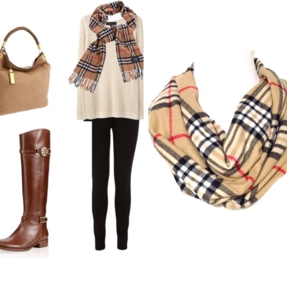 Burberry Print Plaid Scarf