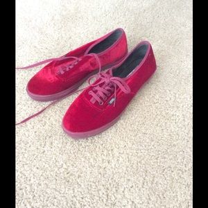 Red velvet Vans