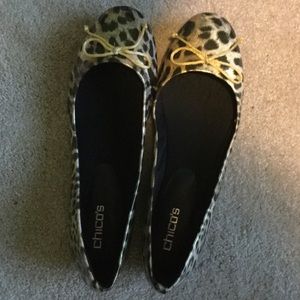 $sale$ Cute, leopard flats, never worn