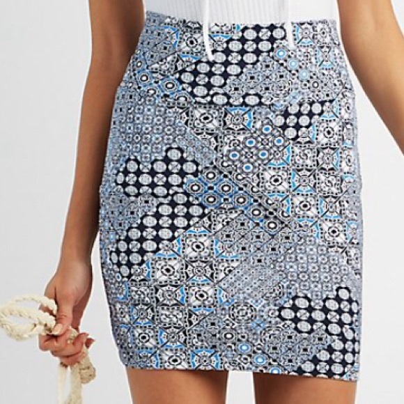 Charlotte Russe Dresses & Skirts - Printed Bodycon Mini Skirt