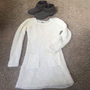 Girls long sleeve sweater dress