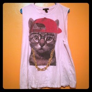 Cat swag muscle tee