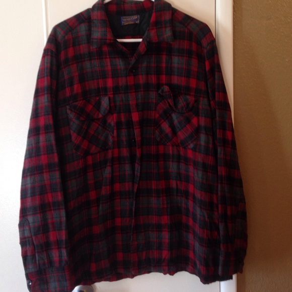 Thick flannel.  Pendleton