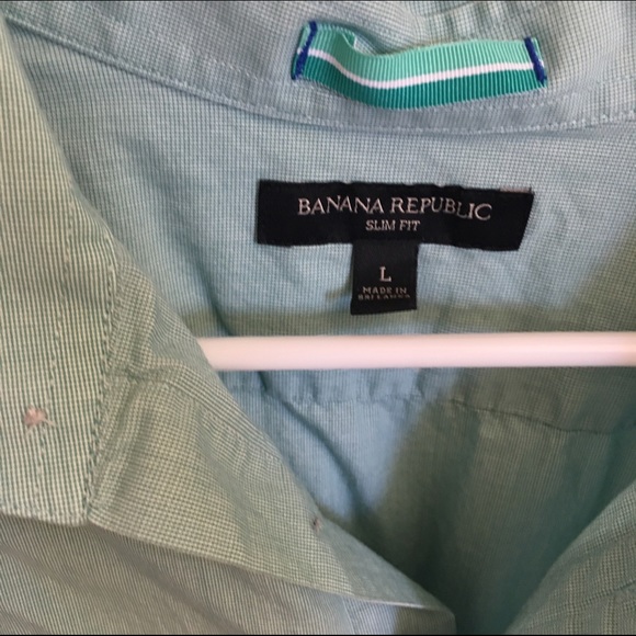 Mens Banana Republic Light Teal Button Down - L - Picture 2 of 4