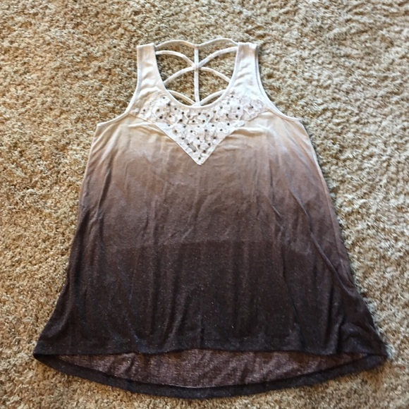 Brown ombré tank top