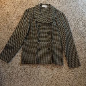 Plaid peplum coat