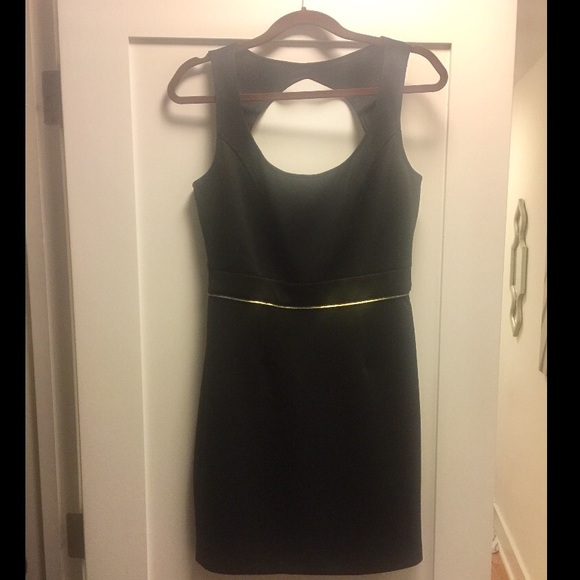 Bebe black peplum cocktail dress - Picture 3 of 4