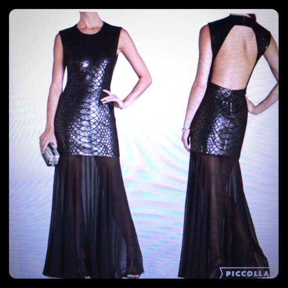 SOLD - BCBGMaxazria Python Sequined Gown - Picture 1 of 1