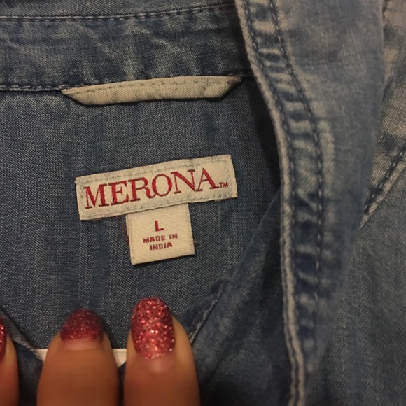 Oversized Denim Button Up! - Picture 3 of 3