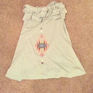 Ruffled top tunic by freeloader size S