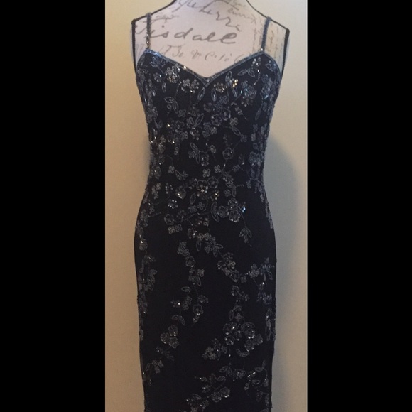 Sequined formal gown with jacket