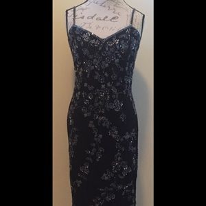 Sequined formal gown with jacket