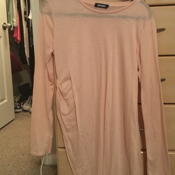 Asymmetrical pink blush shirt