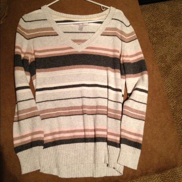 Ladies size L striped sweater