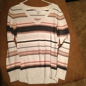 Ladies size L striped sweater