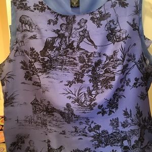 Toile top & matching silk pants