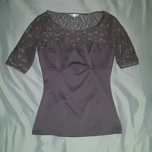 Grey Lace Slimming Top